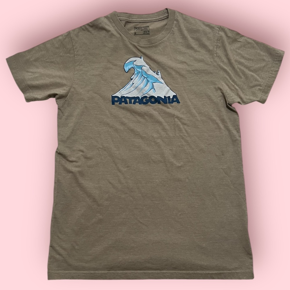 Patagonia Mens Waves Tee (Light Brown)